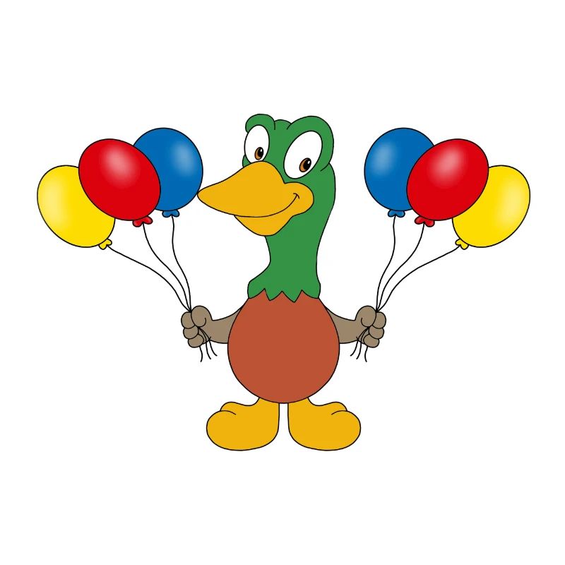 ENTE - LUFTBALLONS - GEBURTSTAG - VOGEL - TIER