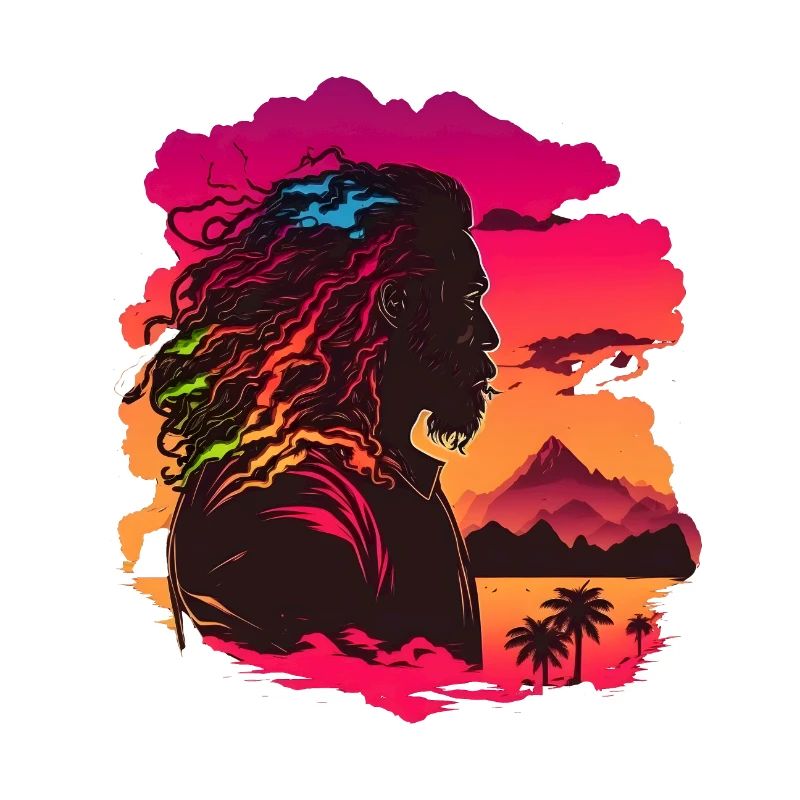 Synthwave Rasta Man
