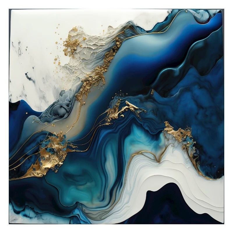 Mitternachtsblaues und goldenes Farbwirbelmuster