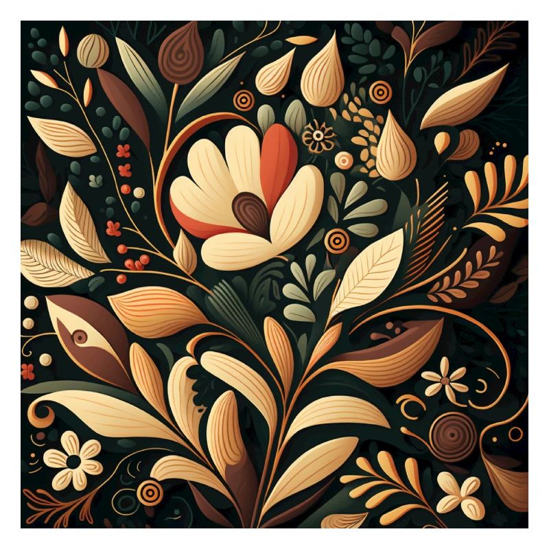 Botanicals Autumnal Flower Pattern