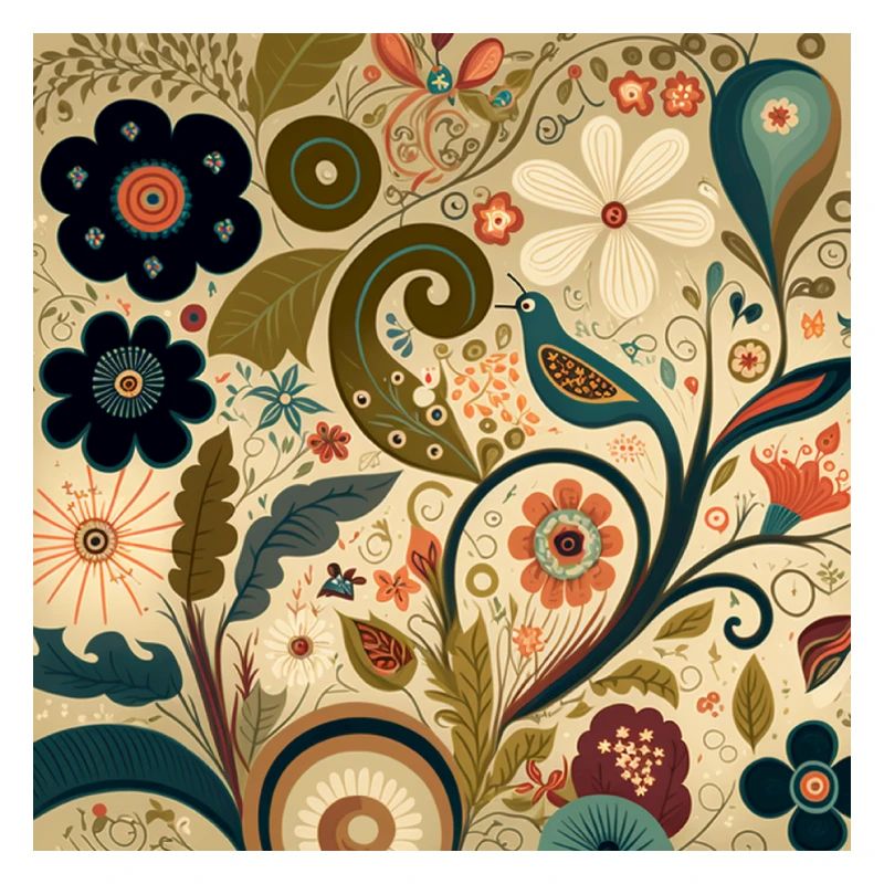 Botanicals Autumnal Flower Pattern