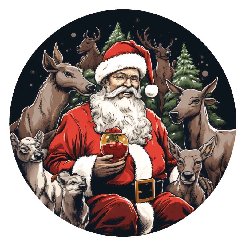 Père Noël au chevreuil et vin chaud