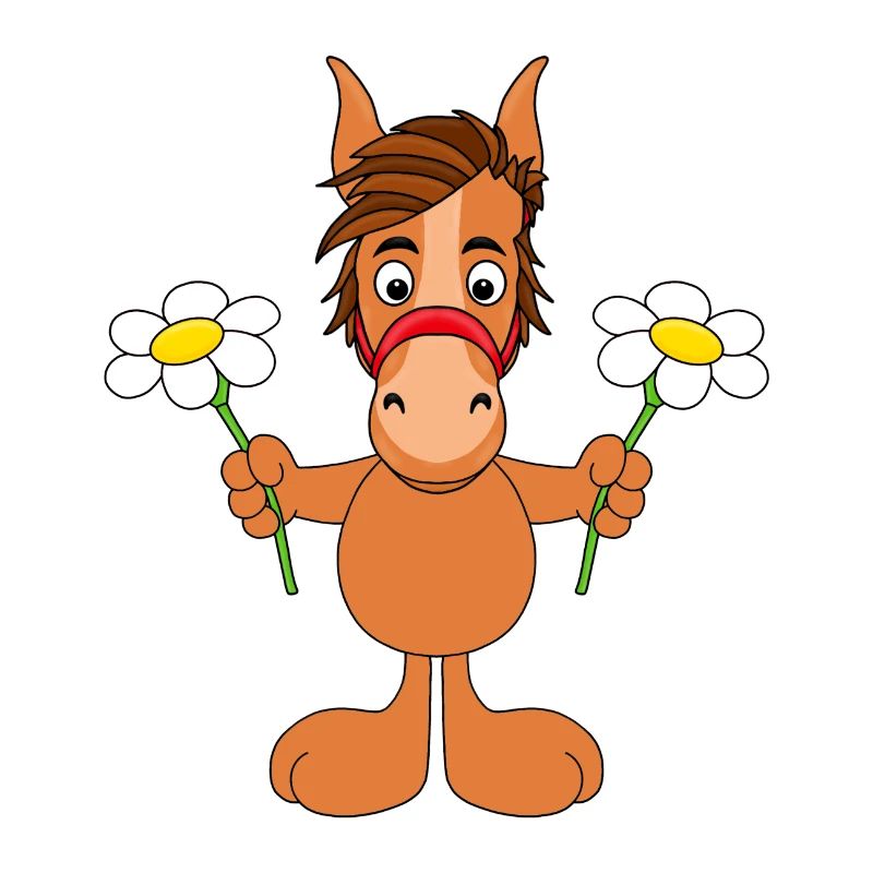 BLUMEN - PFERD - PONY
