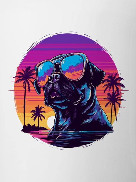 Chien carlin rétro