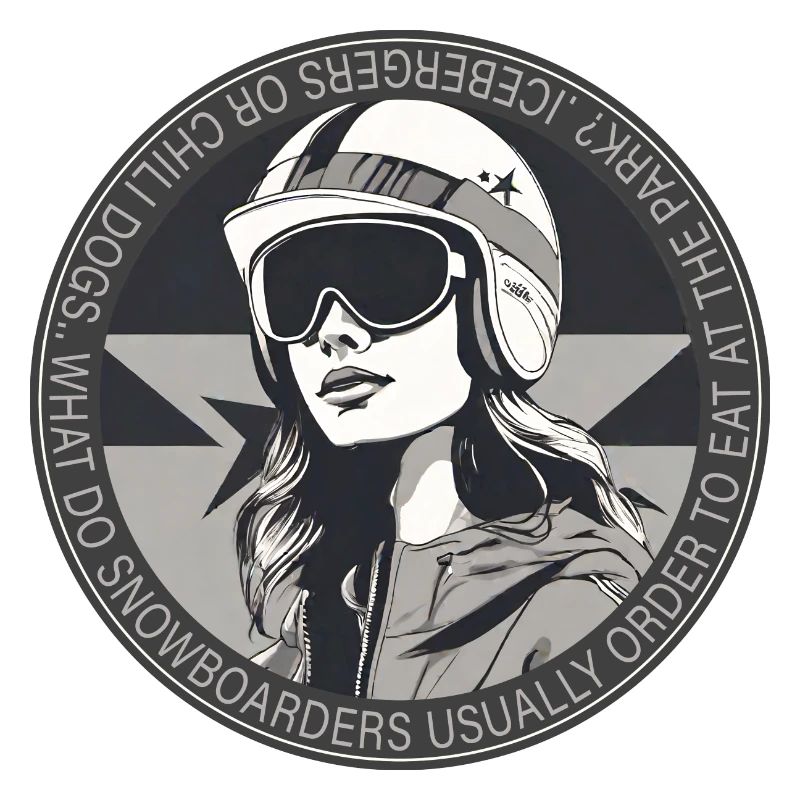 Snowboard vintage banner with a joke