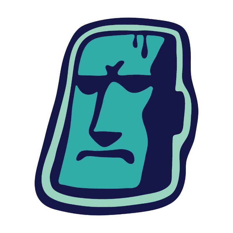 Monument à la tête de statue de l’île de Pâques Moai