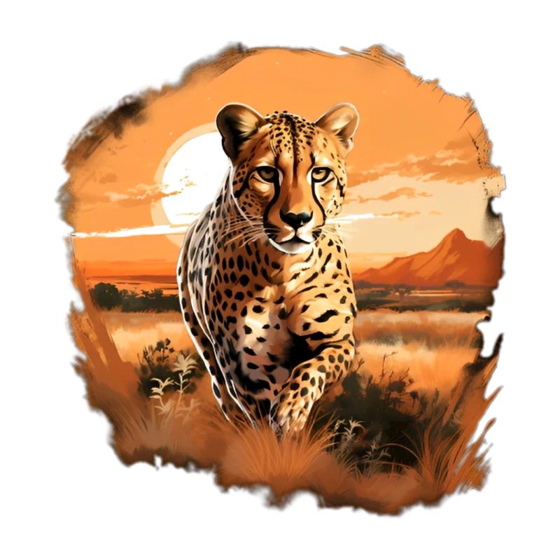 wunderschöner, rennender Gepard