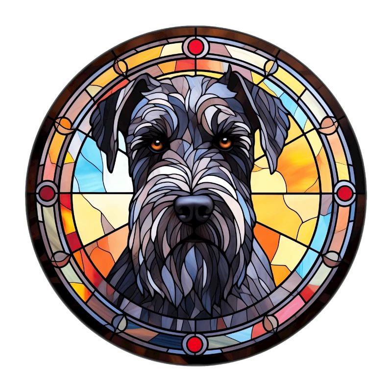 Verre aquarelle de race de chien schnauzer géant