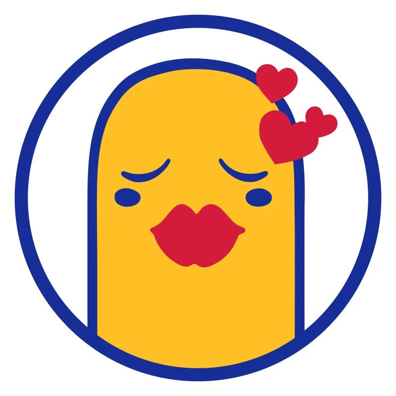 Cute Comic Character (Kiss, Circle)