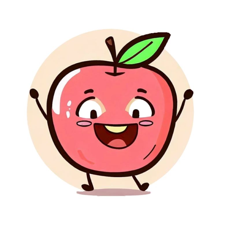 Fröhlicher Apfel
