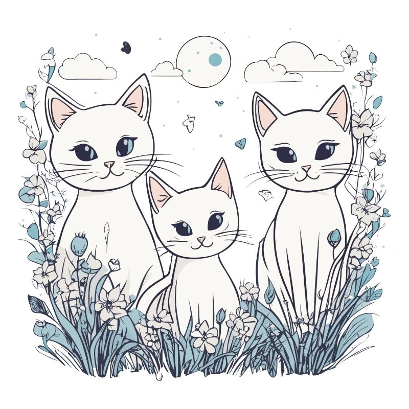 Weiße Katzen