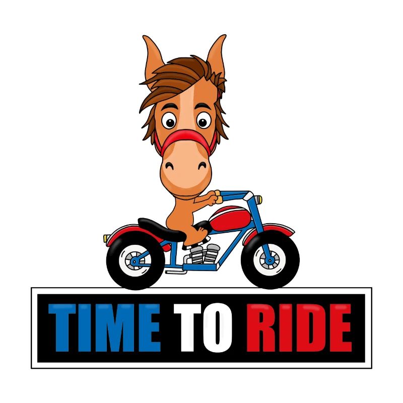 TIME TO RIDE - PFERD - PONY - MOTORRAD - BIKER