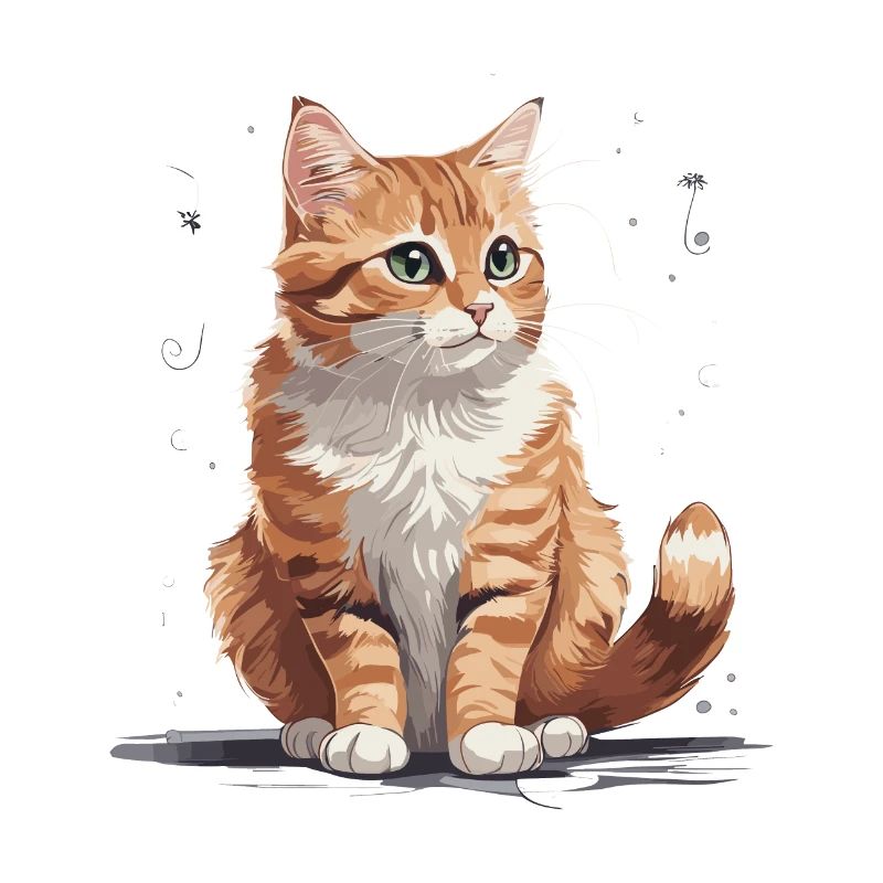 Mignon chat rouge
