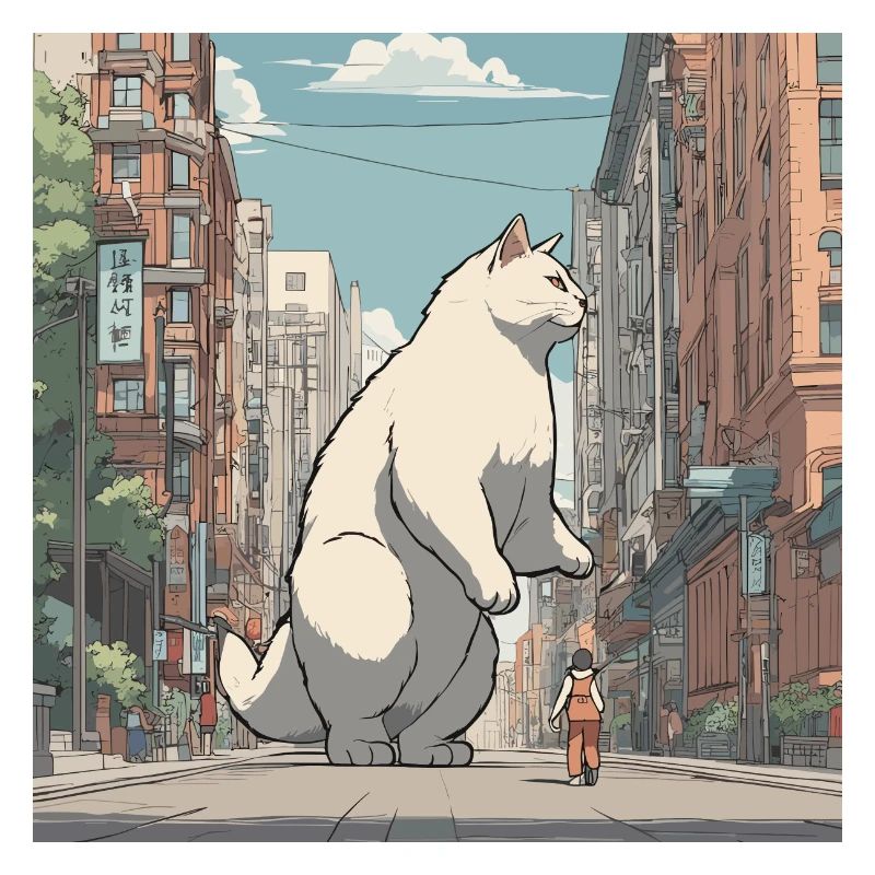 Chat géant au Japon