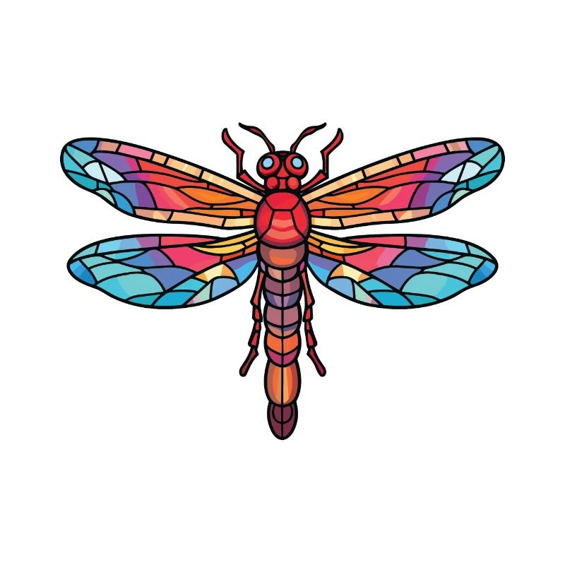 Libellule Aquarelle colorée Illustration d’animaux