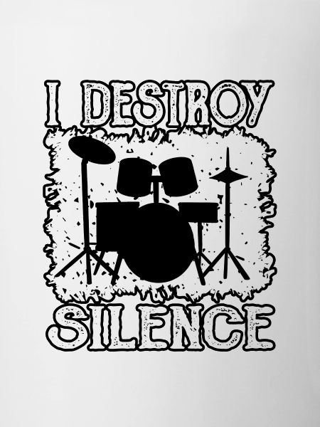 Drummer destroys silence
