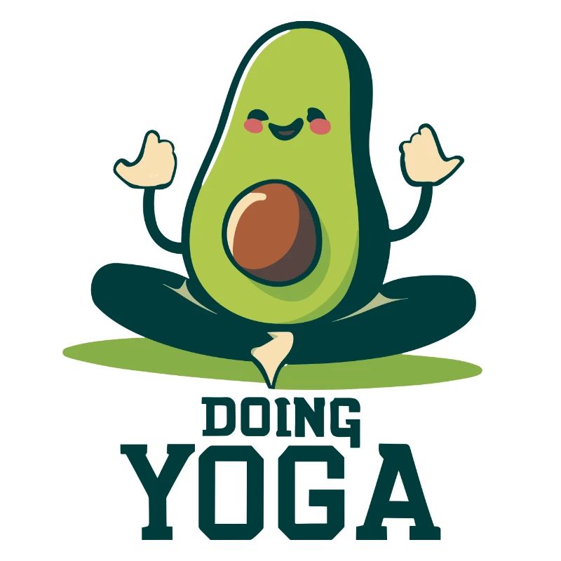 Doing Yoga Avocado Meditation