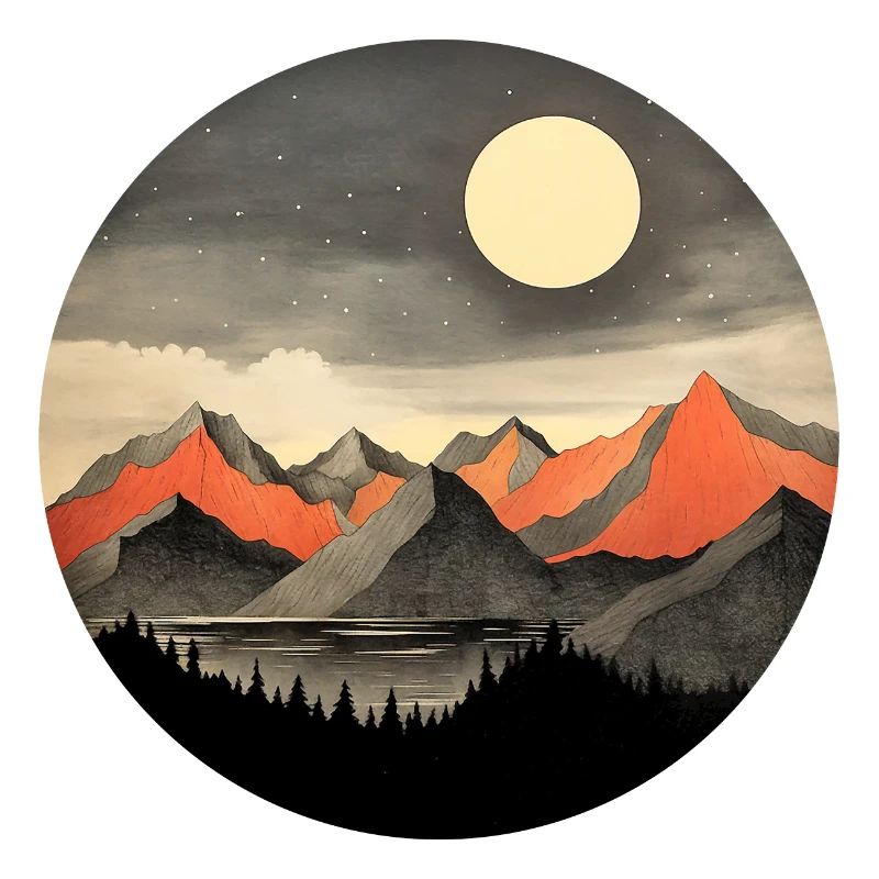 Mountains at night
