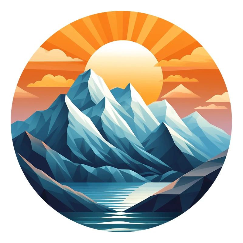 Montagnes et rayons de soleil