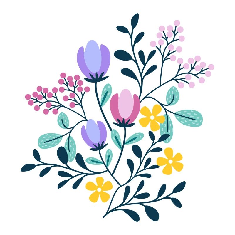 Rose, Violet et Jaune FLEURS