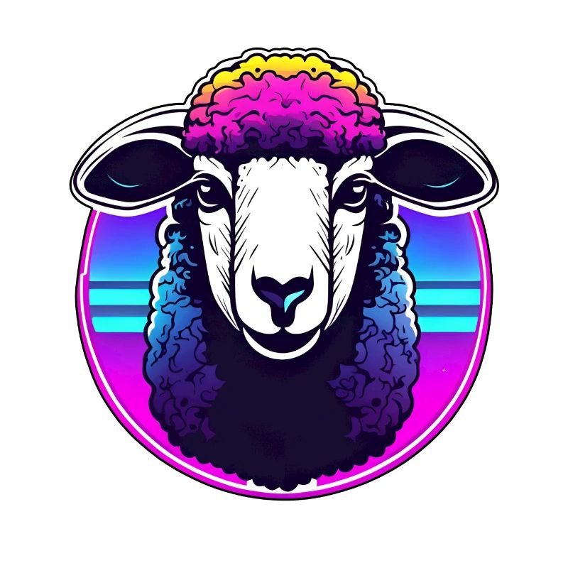 Disco Sheep / Animal / Neon / Zoo / Wool / Lamb