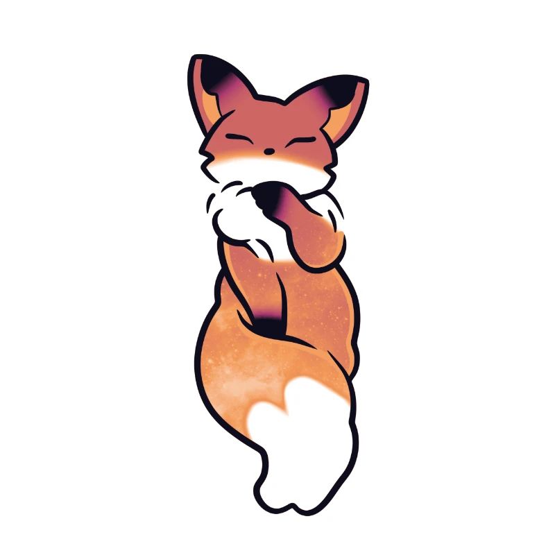Cute kawaii fox
