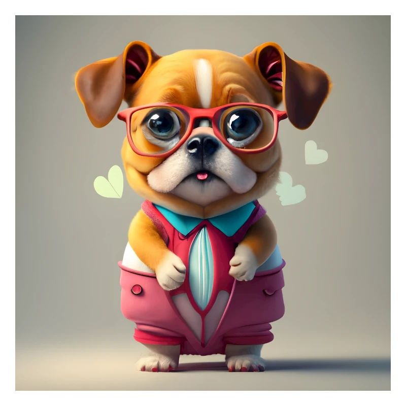 lunettes rouges pour chien