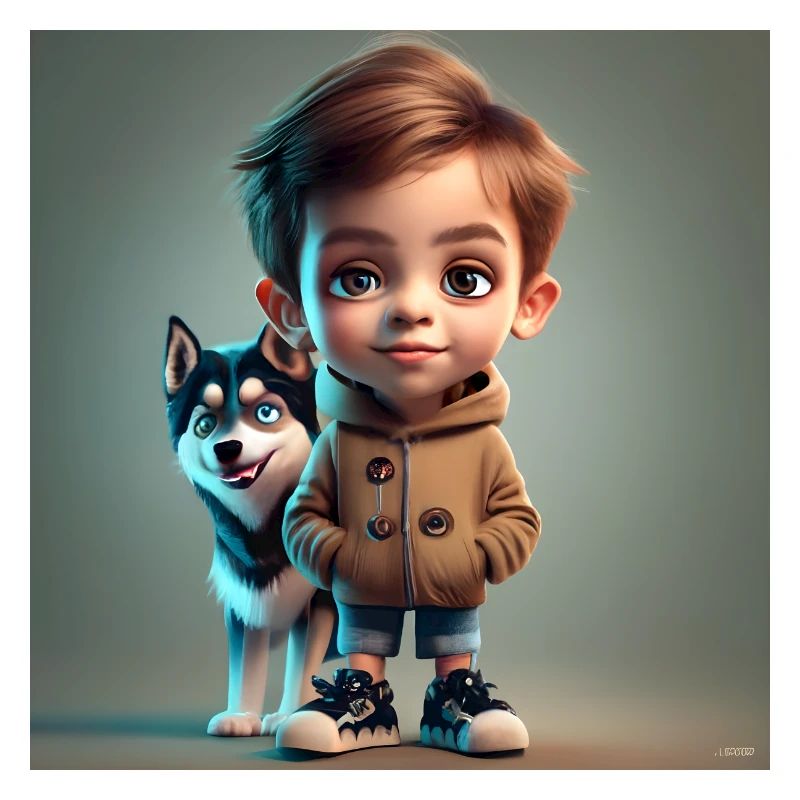 Junge mit Hund