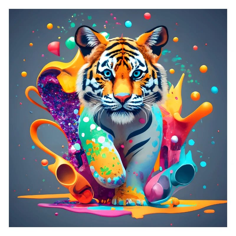 colorful lion