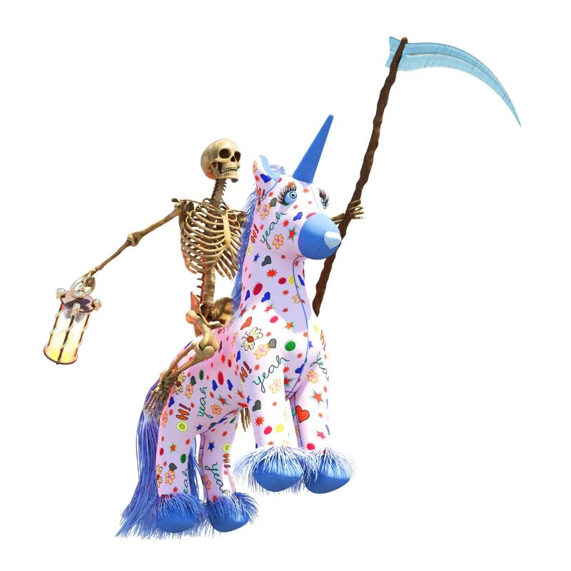 Das gruselige Pferd des Sensenmanns