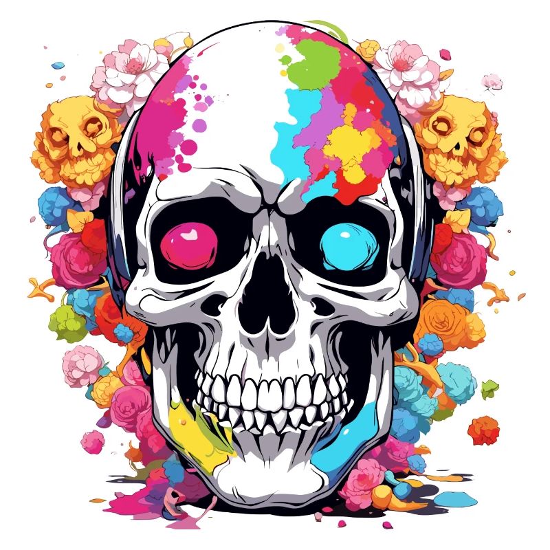Crâne coloré