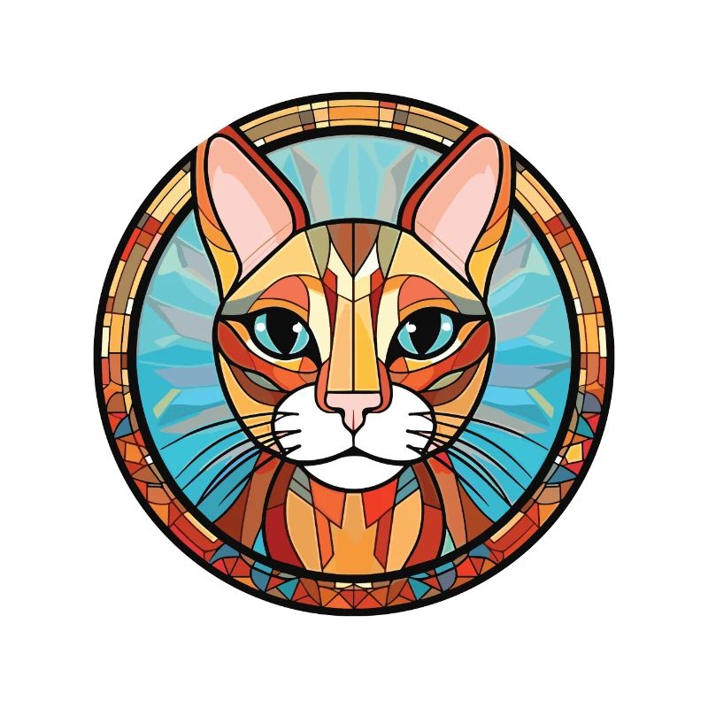 Illustration d’aquarelle colorée de race de chat thaïlandais