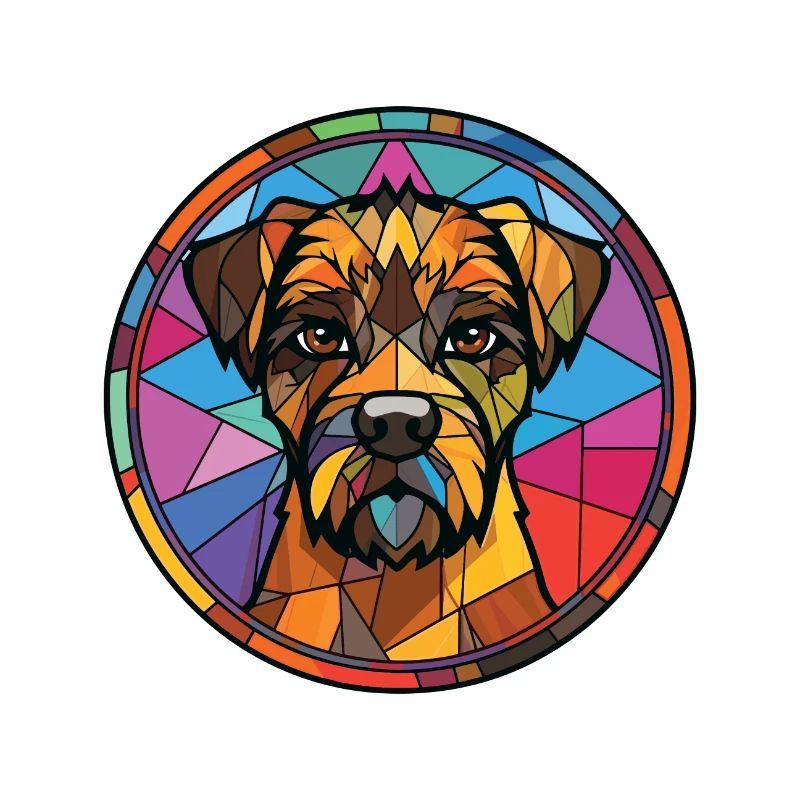 Border Terrier Hunderasse Aquarell Illustration
