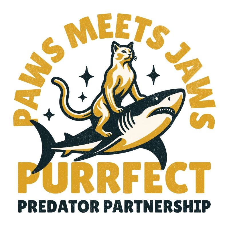 Le duo inattendu du chat et du requin !