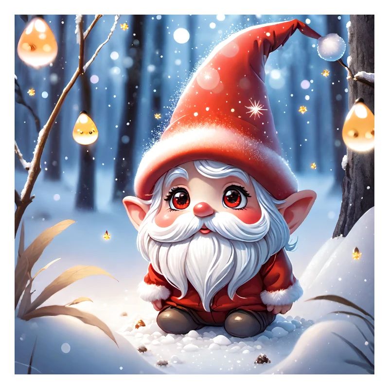 Roter Weihnachtswichtel