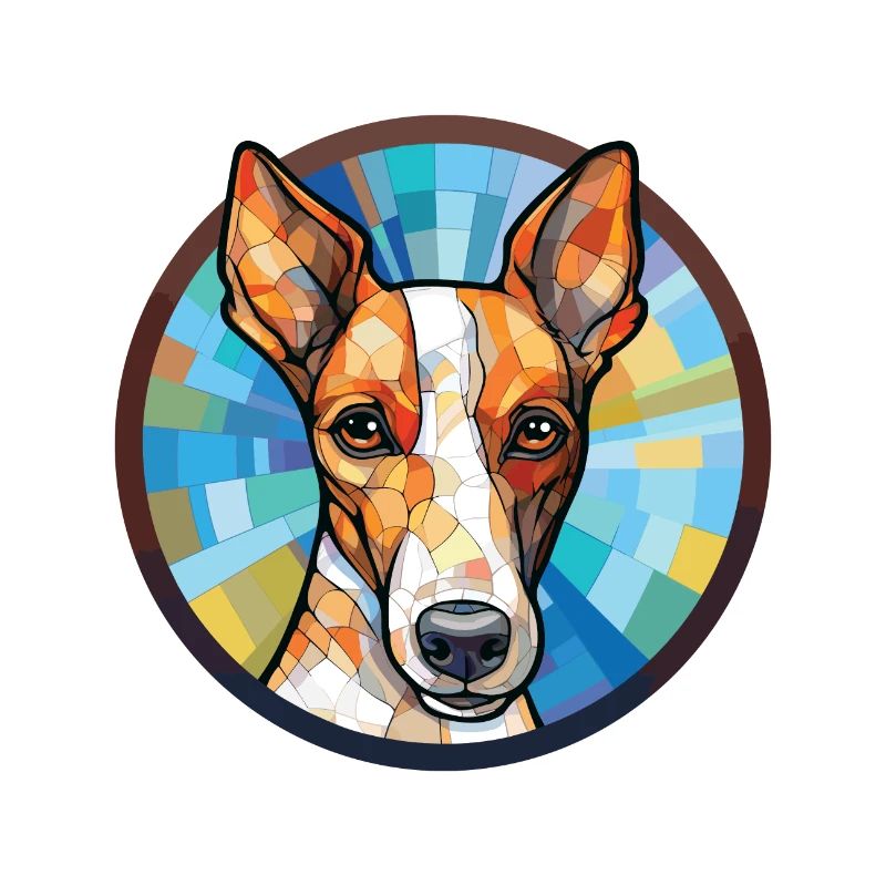 Glatte Foxterrier-Hunderasse buntes Aquarell