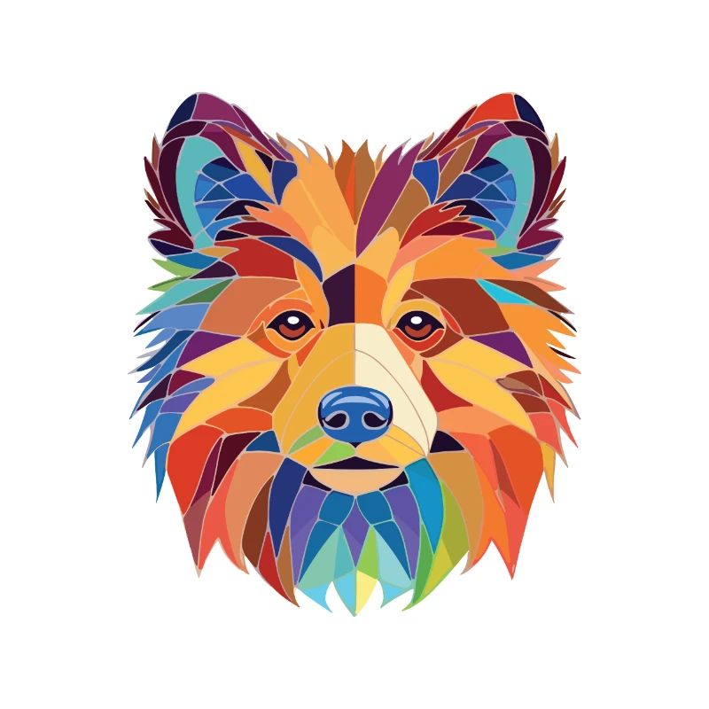 Spielzeug Deutscher Spitz Hunderasse Aquarell Illustration