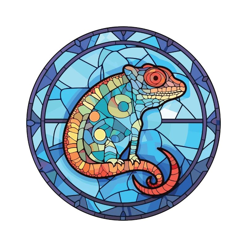 Illustration animale aquarelle colorée caméléon