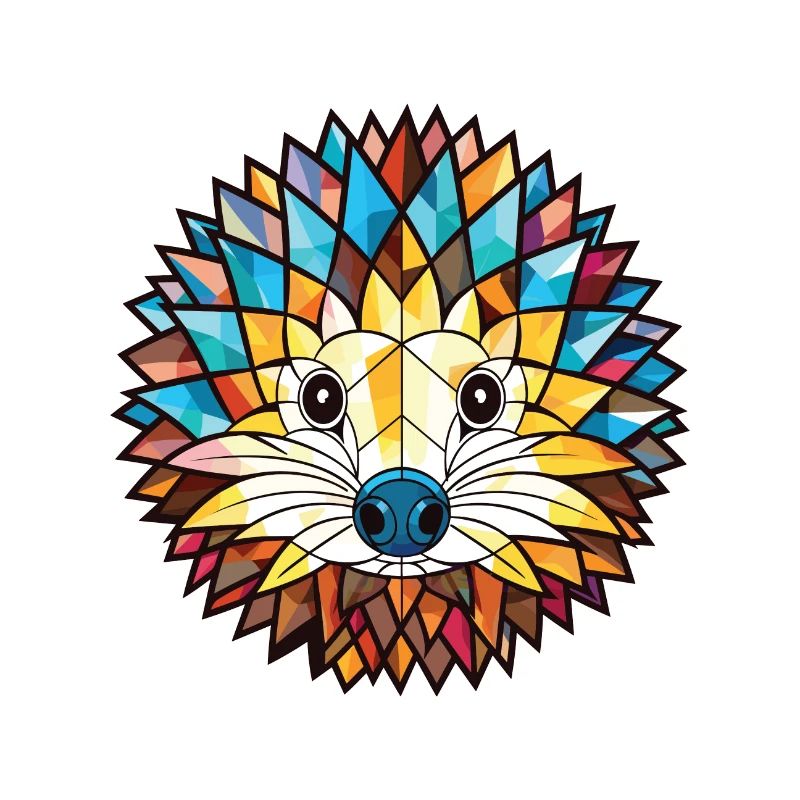 Hérisson aquarelle colorée Illustration animale