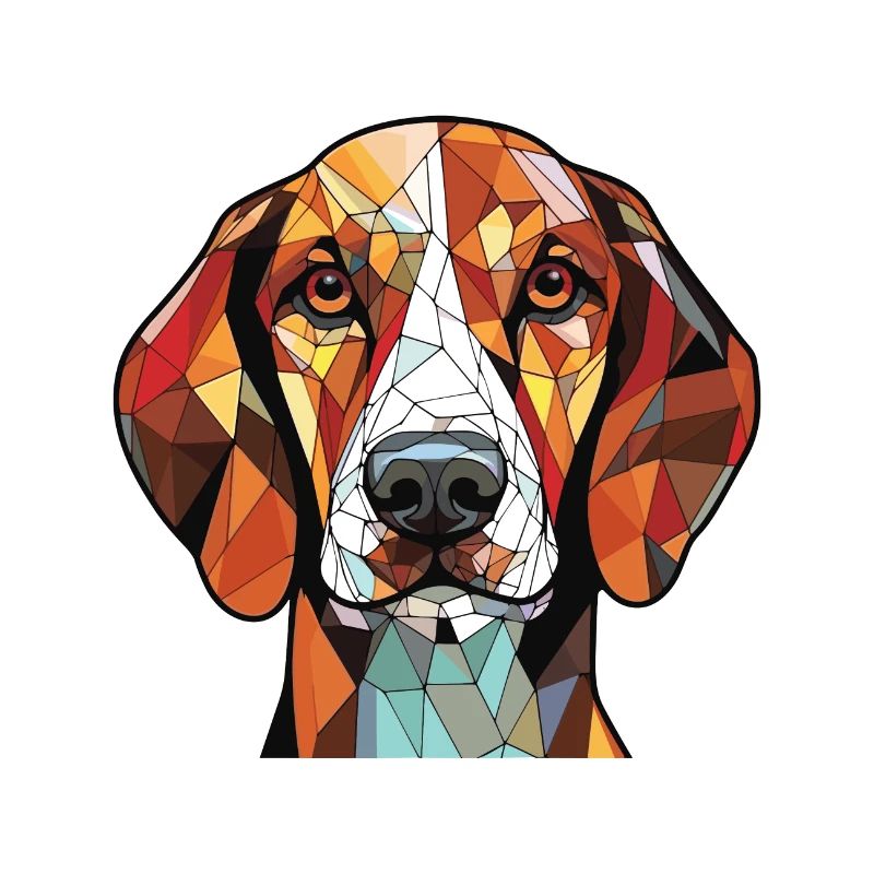 Ariege Pointer Dog Breed Watercolor Illustration