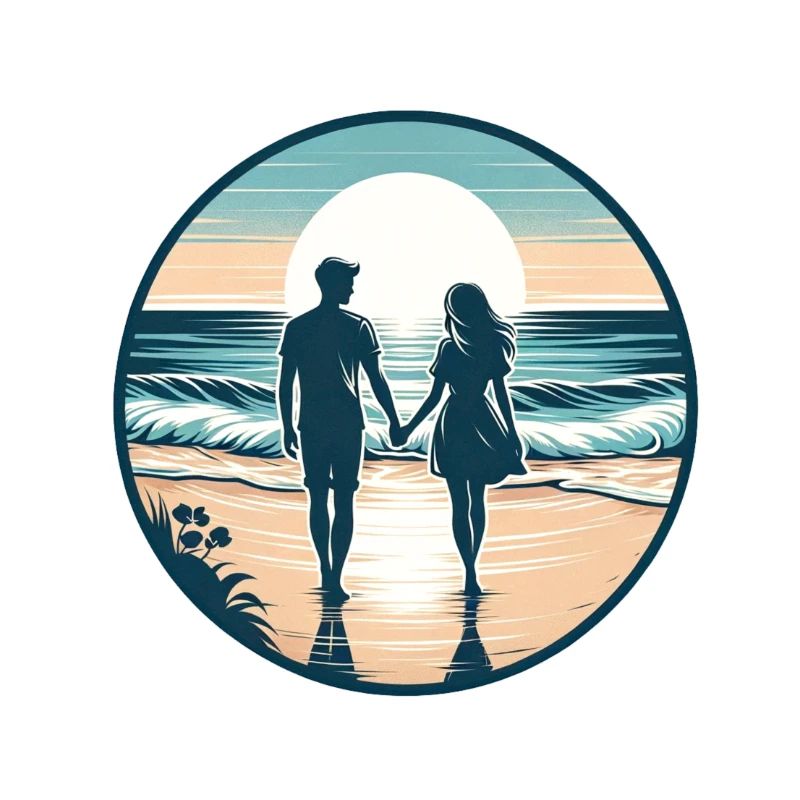 Beachside Bliss : Promenade romantique sur la plage