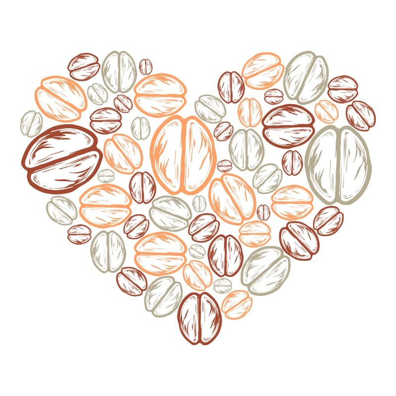 Coeur de grains de café