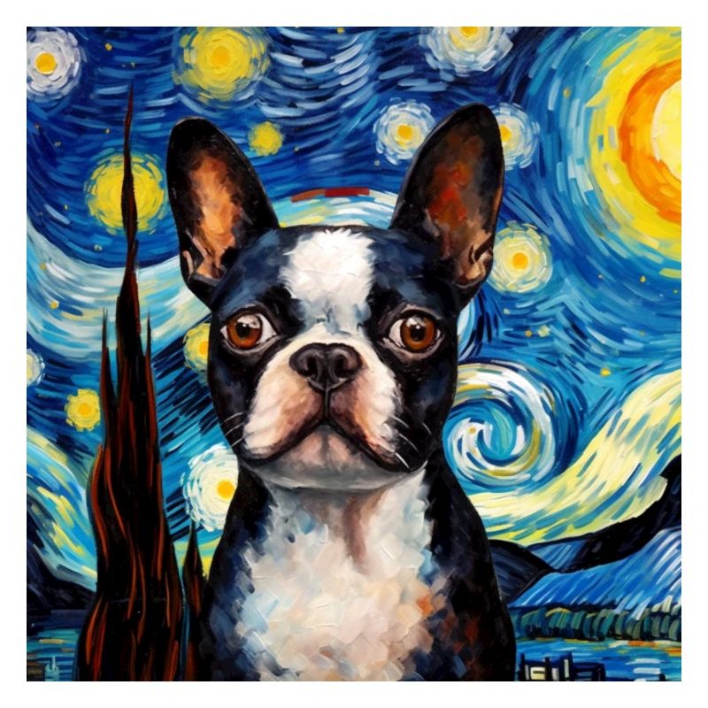 Boston Terrier Sternennacht