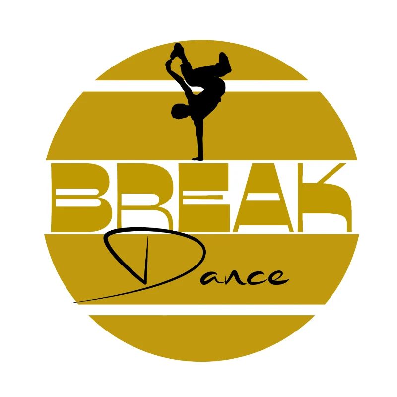 Logo breakdance jaune noir