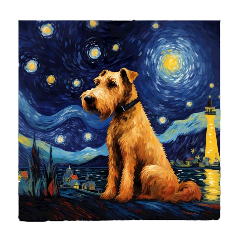 Airedale Terrier Sternennacht