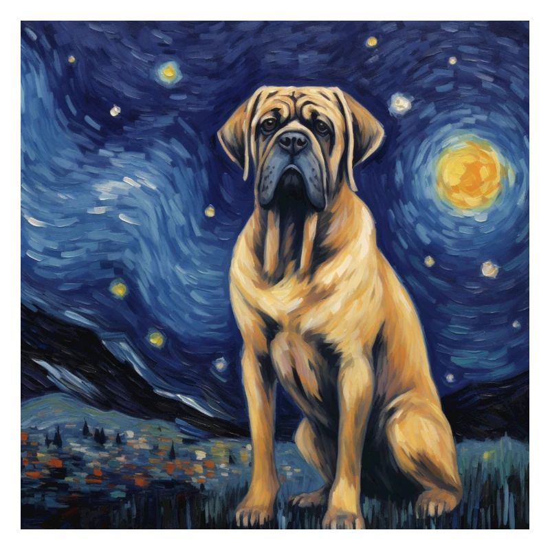 Mastiff anglais Nuit étoilée