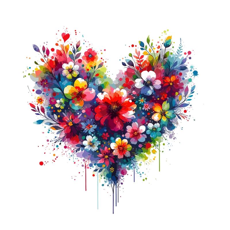 Coeur en fleur