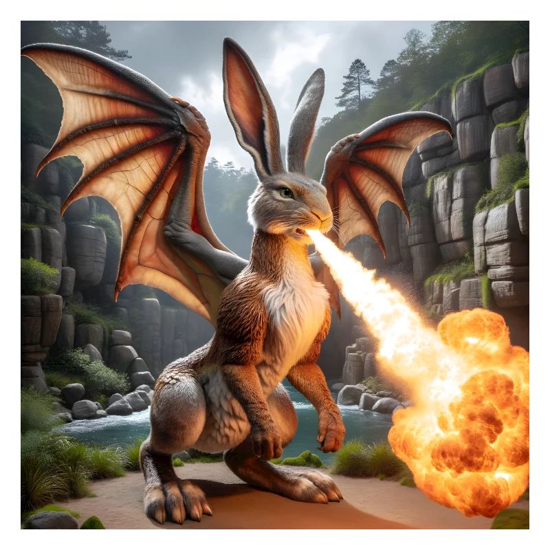 Fire Breathing Bunny Dragon #09