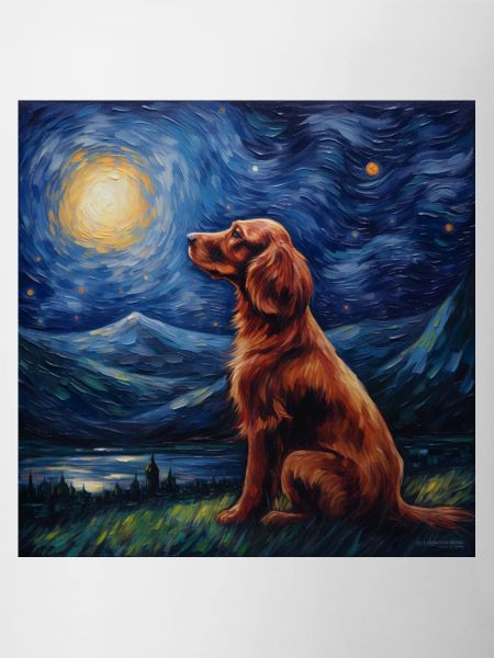 Irish Red Setter Starry Night