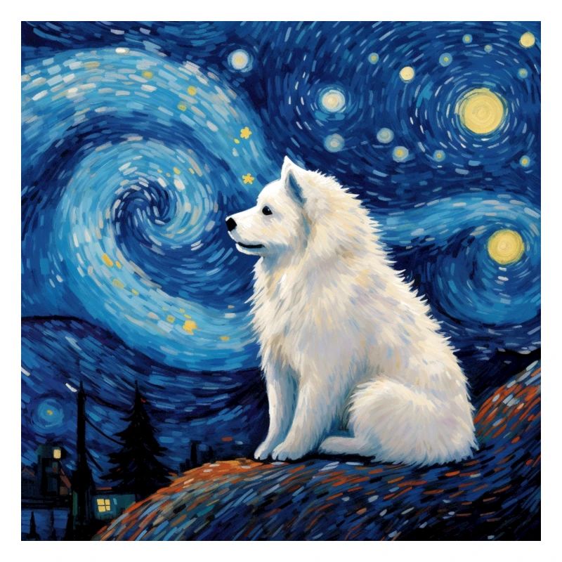 Samojede Sternennacht